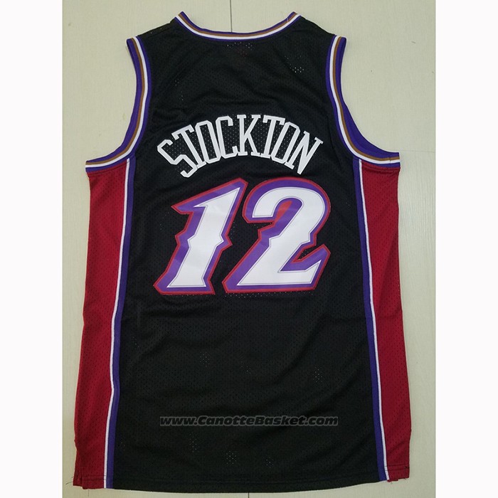 Maglia Utah Jazz John Stockton #12 Hardwood Classics 1998-99 Nero